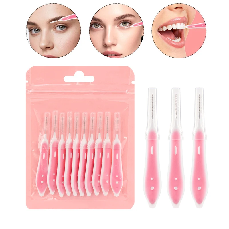 Lashes Eyelash Extension - 10 pçs escovas de sobrancelha mini