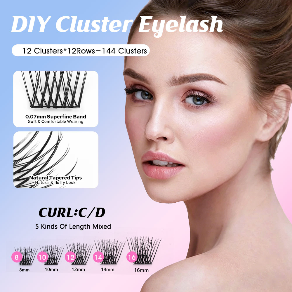 Natural Segmentado Falso Lash  - Eyelash Extension Russian Volume avaliação e preço