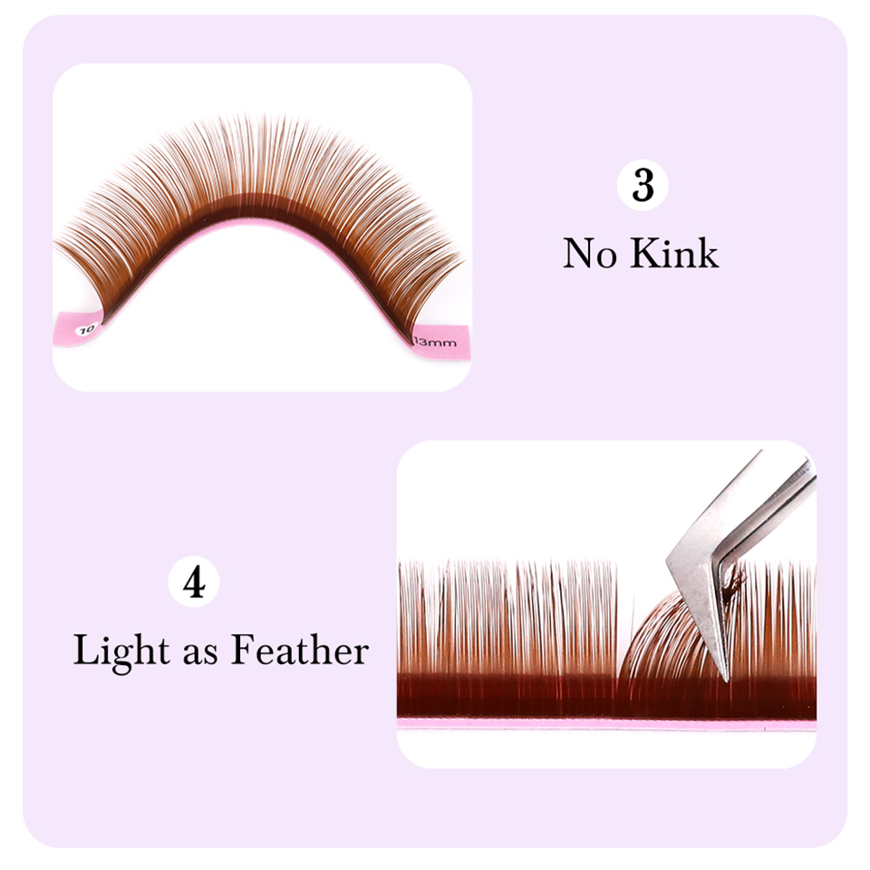Extensão de cílios marrom escu - Eyelash Extension Russian Volume avaliação e preço