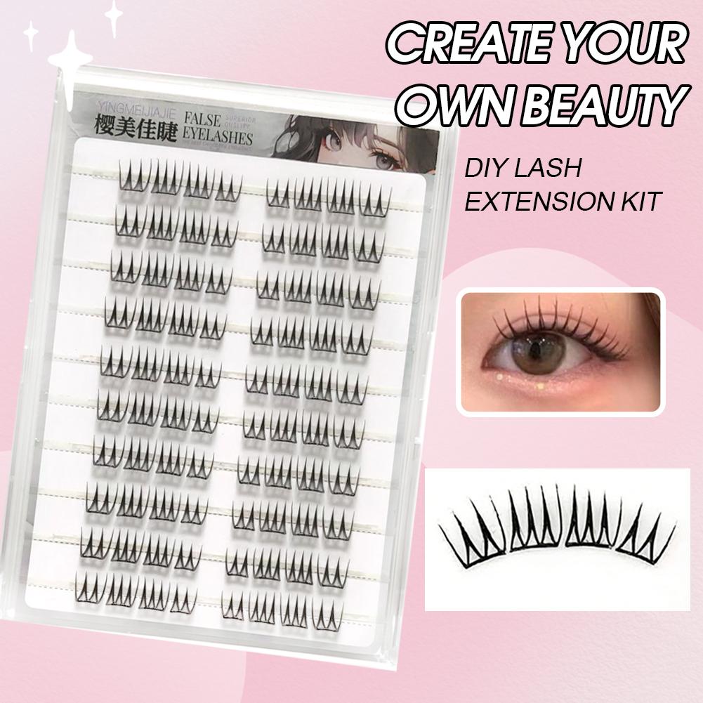U forma sem cola cílios postiç - Eyelash Extension Single Lash avaliação e preço
