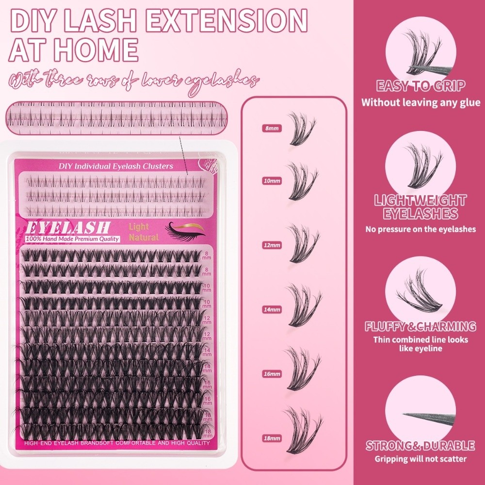 Cílios Postiços de 8-18mm de C - Lashes Eyelash Extension avaliação e preço