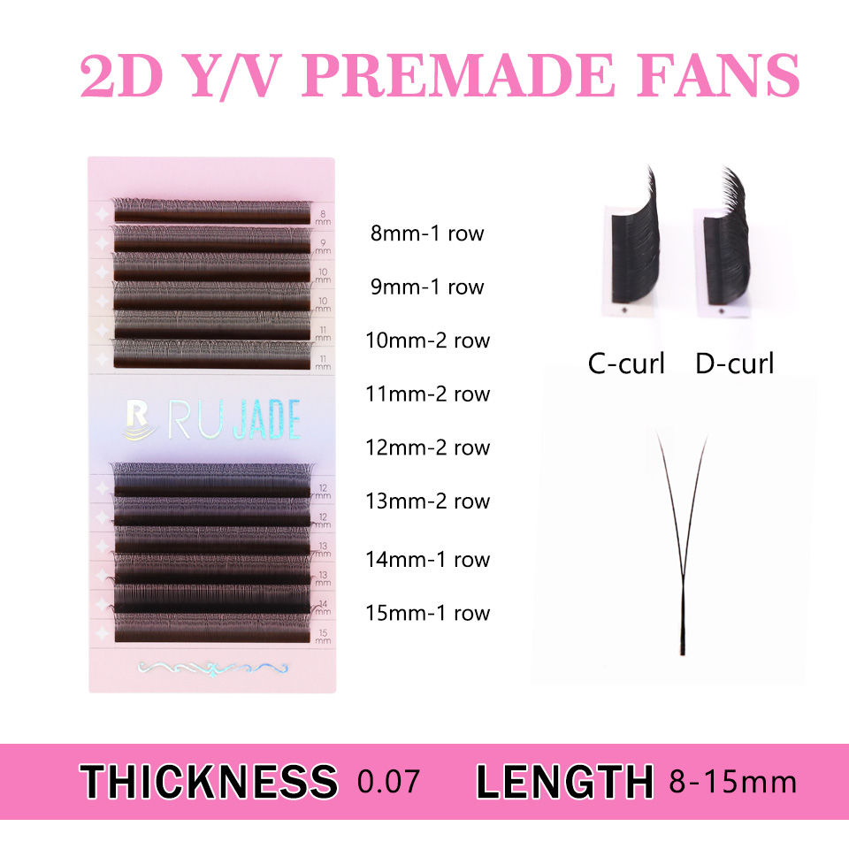 RUJADE Cílios em Forma de Y 2D - Eyelash Extension Single Lash avaliação e preço