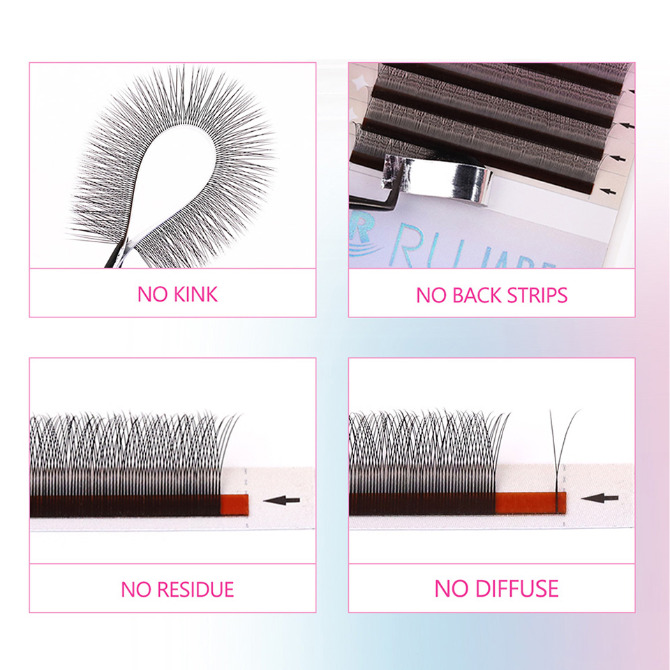 RUJADE Cílios em Forma de Y 2D - Eyelash Extension Single Lash avaliação e preço